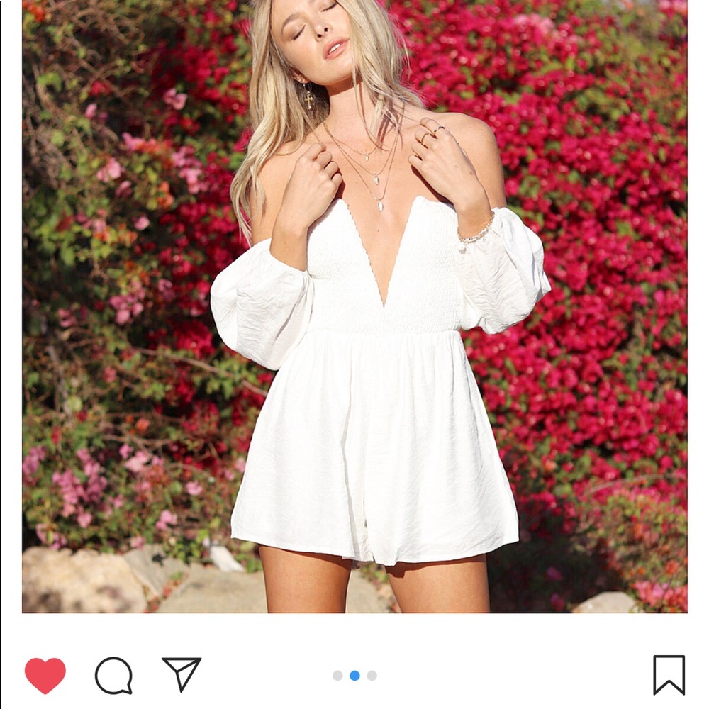 Rebel Violet white romper